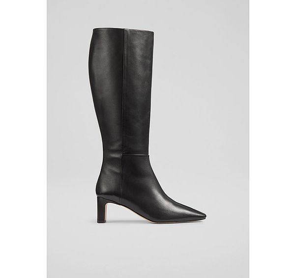 l.k. bennett Margarite Black Leather Knee Boots
