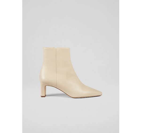l.k. bennett Margaux Sand Leather Blunt Toe Boots