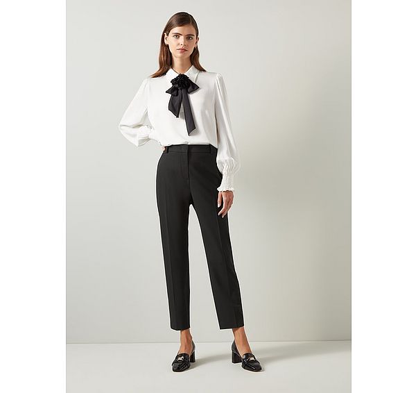 l.k. bennett Mariner Black Cigarette Leg Trouser