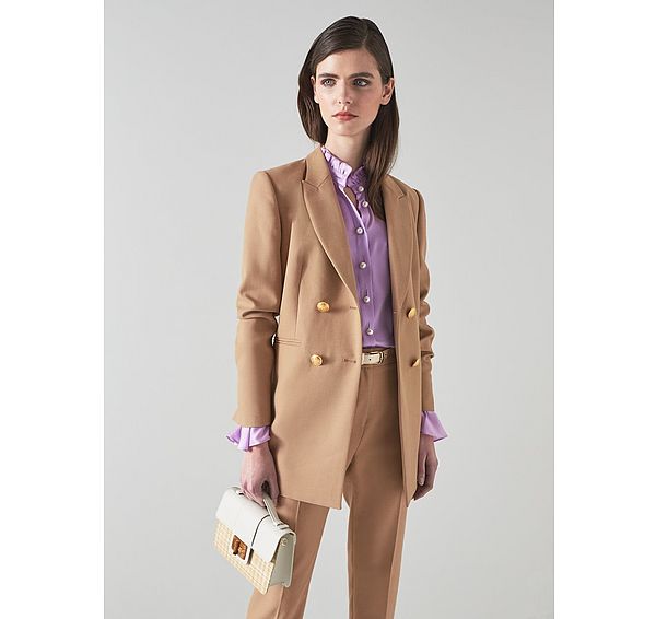 L.k. Bennett Mariner Bordeaux Tailored Jacket