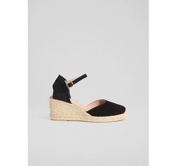 l.k. bennett Marissa Black Suede Sandals