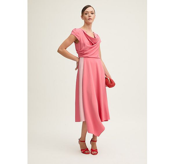 l.k. bennett Moon Desert Rose & Soft Pink Crepe Dress