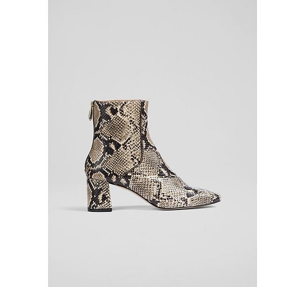l.k. bennett Nadira Snake Effect Ankle Boots