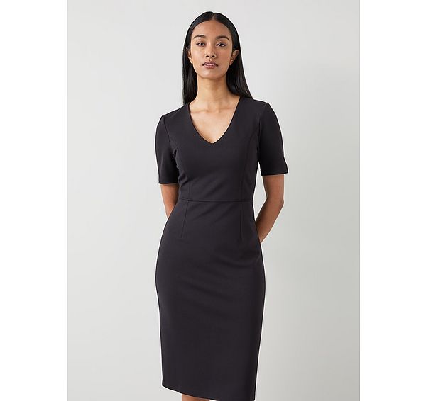 l.k. bennett Natasha Black Fitted Jersey Dress