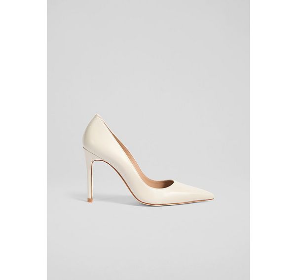 l.k. bennett New Fern Ecru Nappa Leather Courts