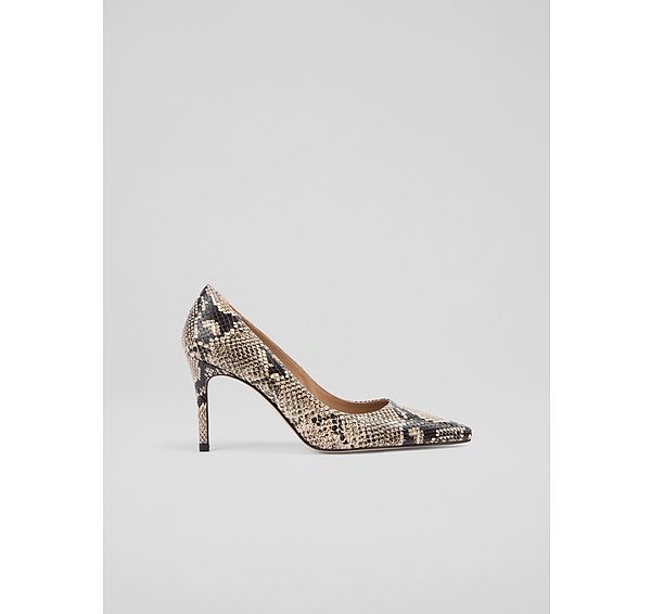 l.k. bennett New Floret Snake Effect Heel Courts