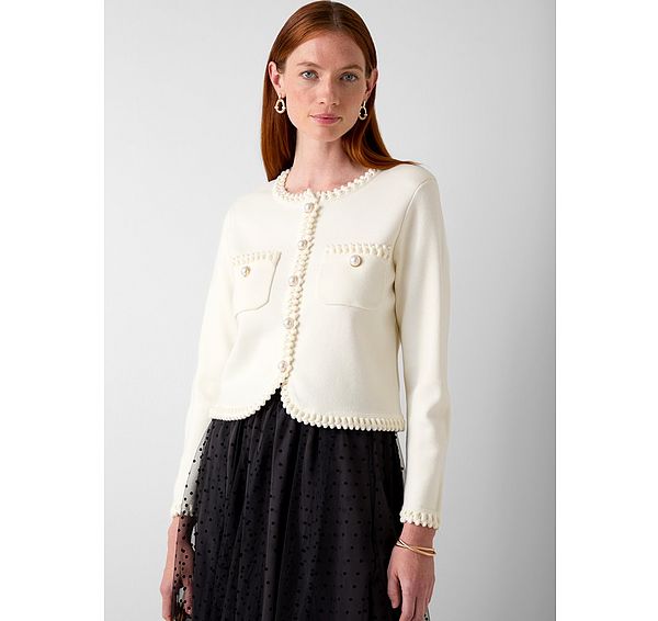 l.k. bennett Norah Birch Wool Knit Jacket