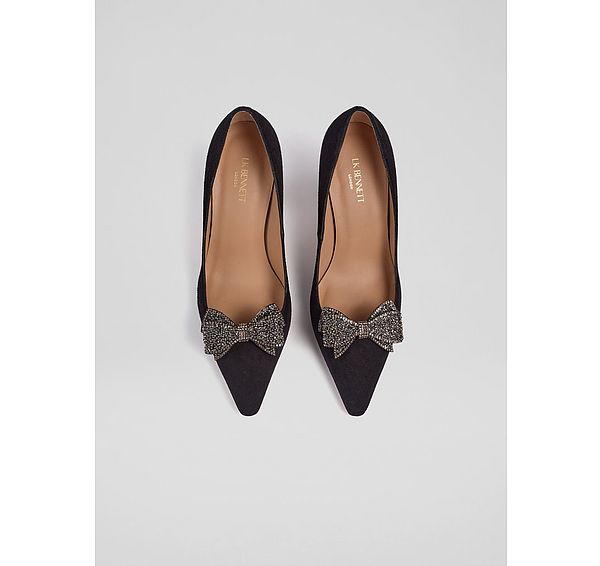 l.k. bennett Novie Crystal Black Shoe Clip