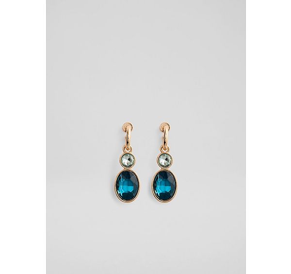 l.k. bennett Perry Blue Drop Crystal Hoop