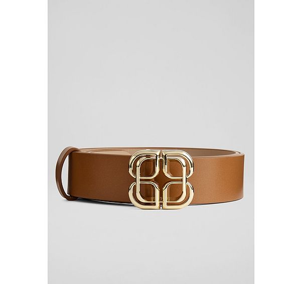 l.k. bennett Perry Flower Detail Tan Belt