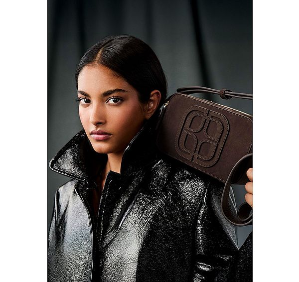 l.k. bennett Perry Motif Chocolate Brown Bag