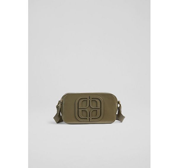 l.k. bennett Perry Motif Olive Leather Bag