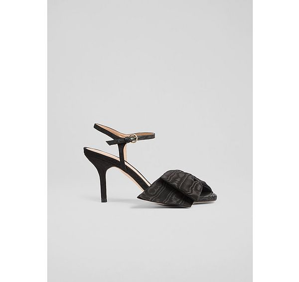 l.k. bennett Roline Black Bow Heel Sandals