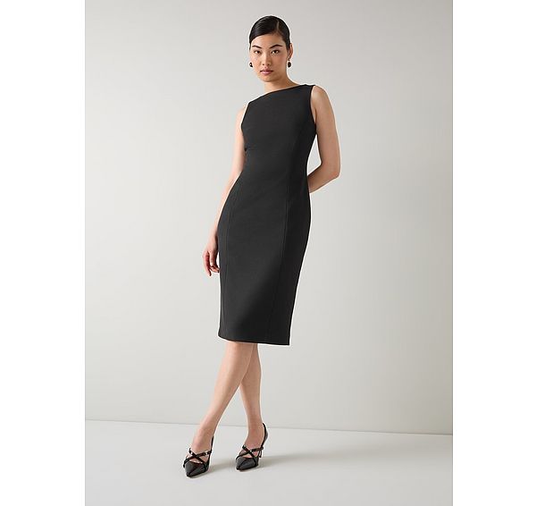 l.k. bennett Rosa Black Sculptured Shift Dress