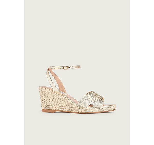 l.k. bennett Santana Gold Rope Wedges