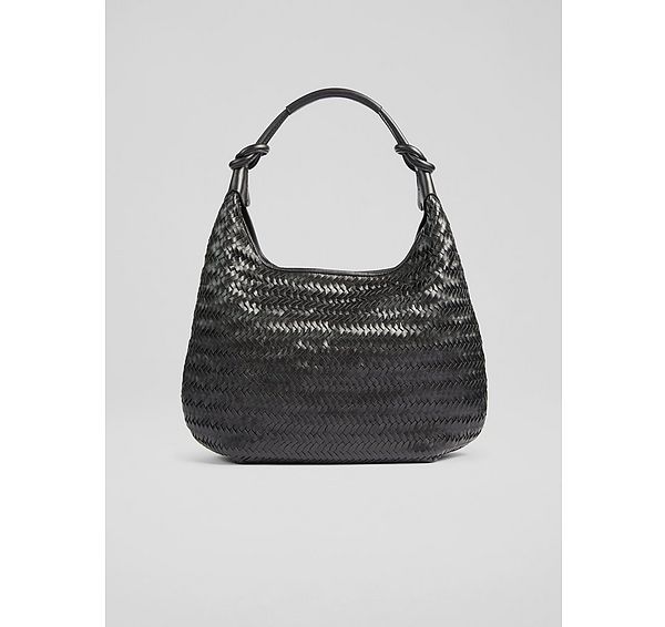 l.k. bennett Seren Black Handwoven Tote