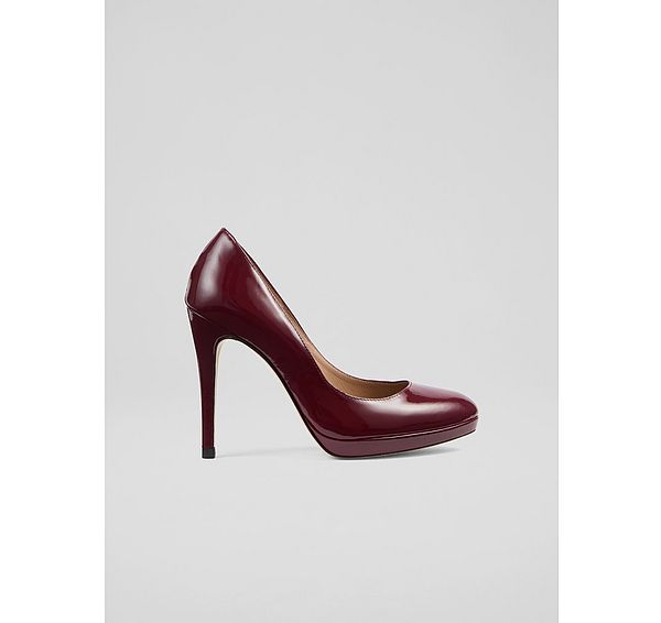 l.k. bennett Sledge Bordeaux Patent Platform Shoes