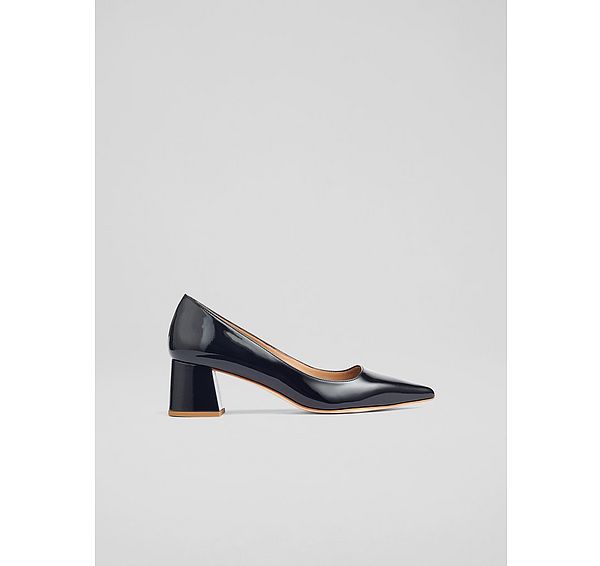l.k. bennett Sloane Navy Patent Court Heels