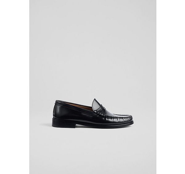 l.k. bennett Solo Black Leather Loafers