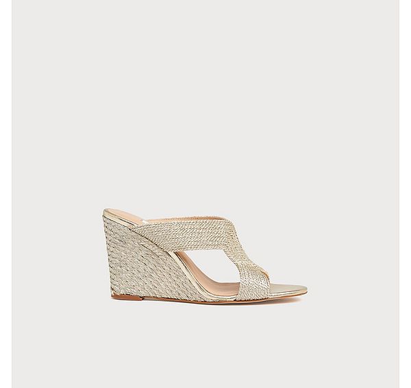 l.k. bennett Sonia Gold Rope Mule Wedges