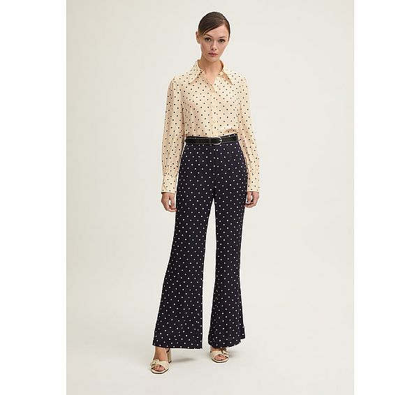 L.k. Bennett Sonya Cream Silk Fruit Jacquard Blouse