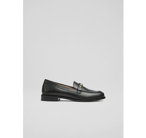 l.k. bennett Stellar Black Leather Loafers