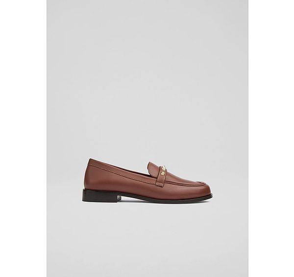 l.k. bennett Stellar Brown Leather Loafers