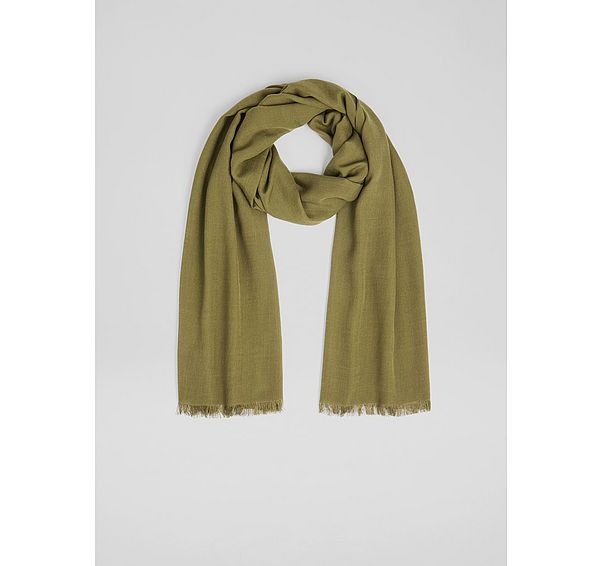 l.k. bennett Sutton Khaki Plain Modal Shawl