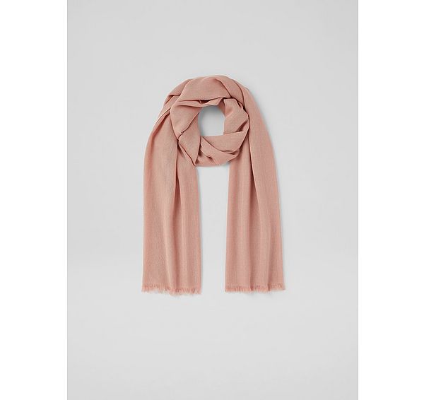l.k. bennett Sutton Pink Modal-Wool Blend Scarf