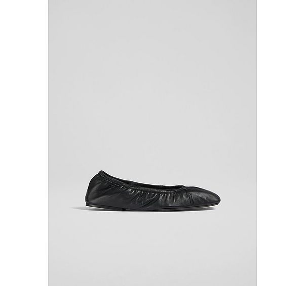l.k. bennett Tayla Black Folded Balleri Flat