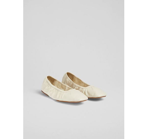 L.k. Bennett Tayla Ecru Folded Balleri Flat