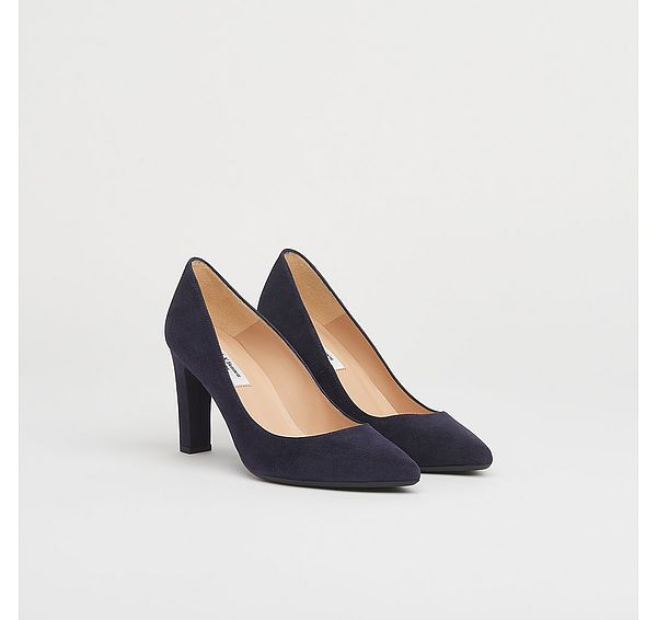 L.k. Bennett Tess Navy Suede Courts