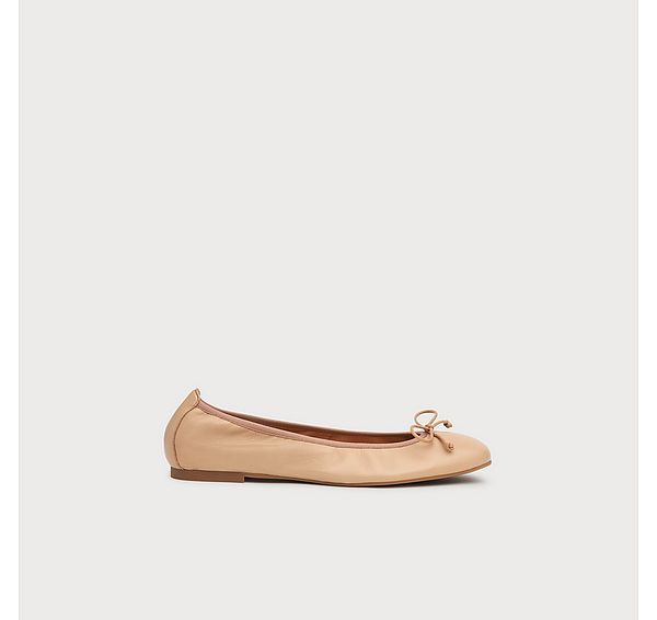 l.k. bennett Trilly Beige Leather Ballet Pumps