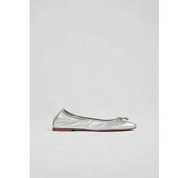 l.k. bennett Trilly Metallic Ballet Pumps