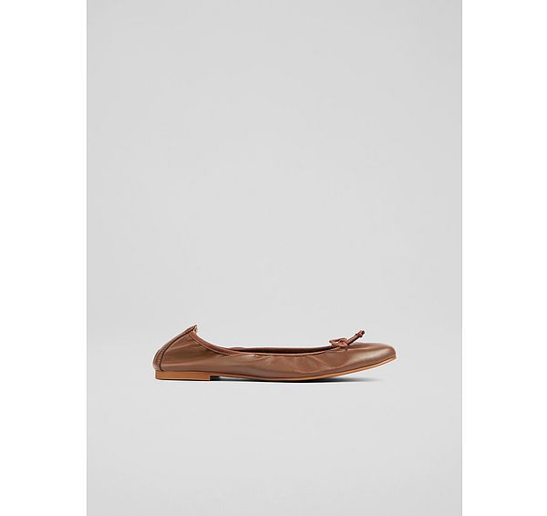 l.k. bennett Trilly Nude 2 Leather Ballet Pumps