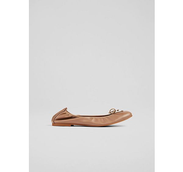l.k. bennett Trilly Nude 3 Leather Ballet Pumps