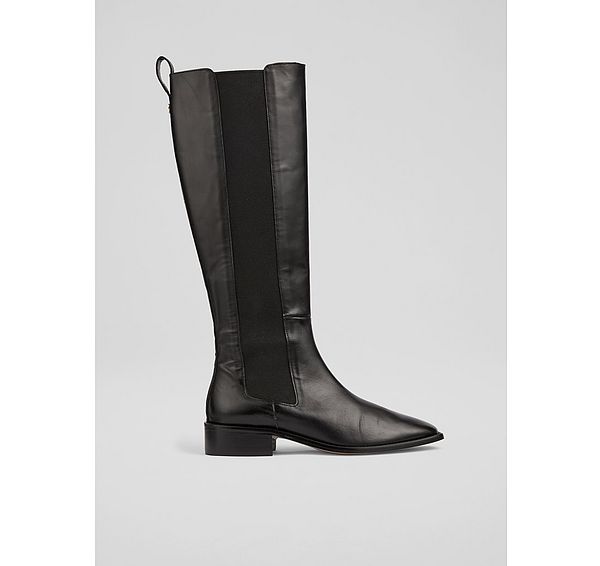 l.k. bennett Zara Black Leather Knee Boots