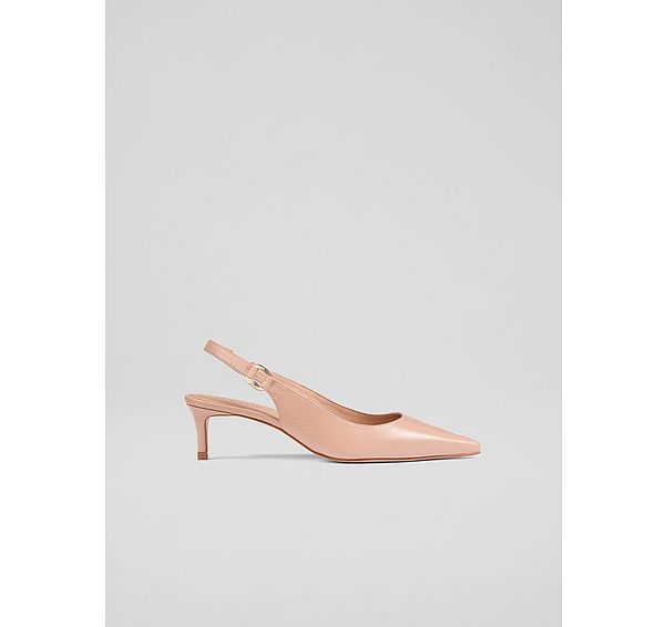 l.k. bennett Lettie Neutral Leather Slingback Open Courts