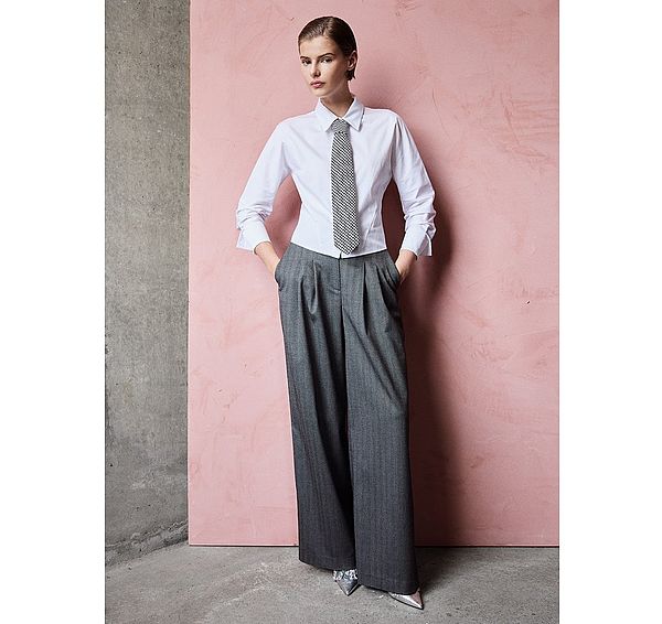 l.k. bennett LKB LONDON Liz White Cotton Cropped Shirt