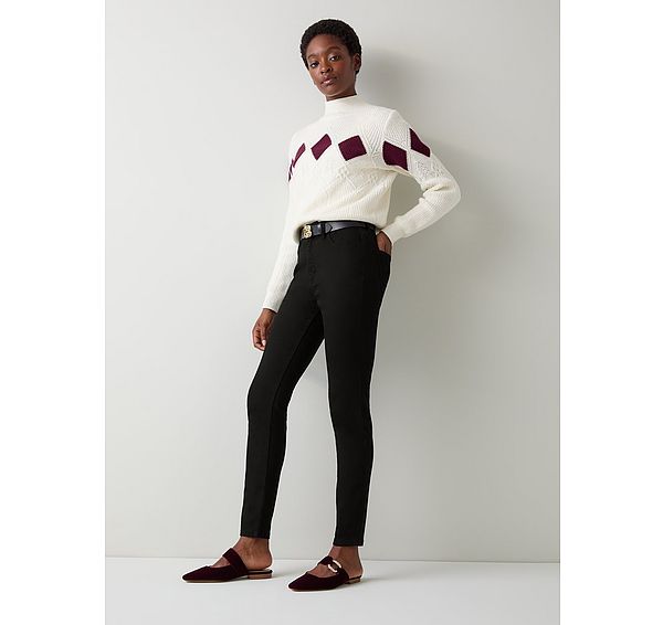 l.k. bennett Lottie Black Cotton Skinny Stretch Jean