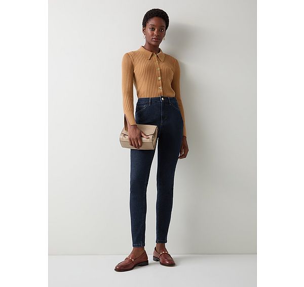 l.k. bennett Lottie Midnight Cotton Stretch Skinny Jean