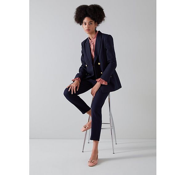 l.k. bennett Mariner Navy Blend Jacket with LENZING™ ECOVERO™ viscose