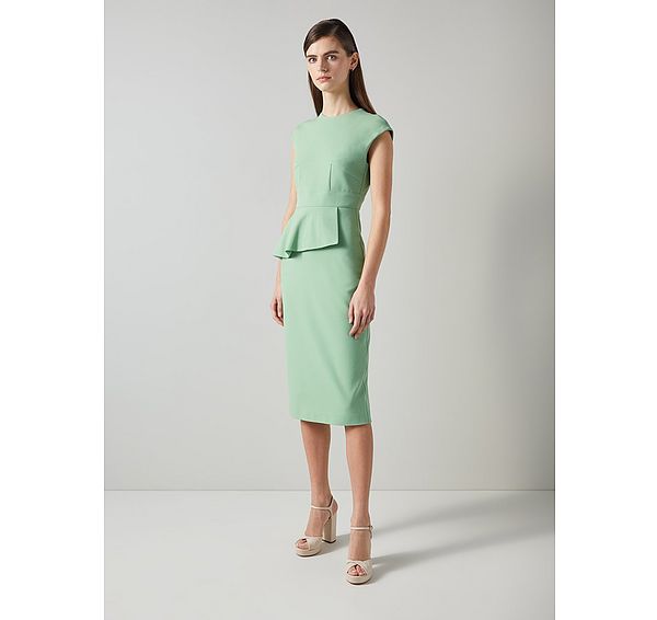 l.k. bennett Mia Green Dress with LENZING™ ECOVERO™ viscose