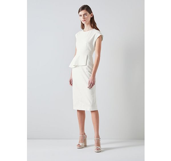 l.k. bennett Mia Ivory Dress with LENZING™ ECOVERO™ viscose