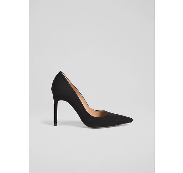 l.k. bennett New Fern Black Suede Pointed Toe Courts