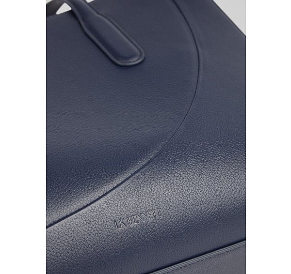 L.k. Bennett Olivia Black Grained Leather Oloid Tote