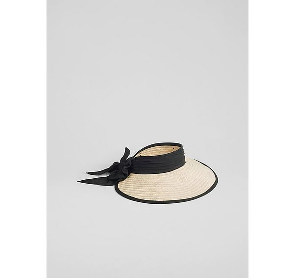 l.k. bennett Rosemary Natural Raffia Wide Brim Visor