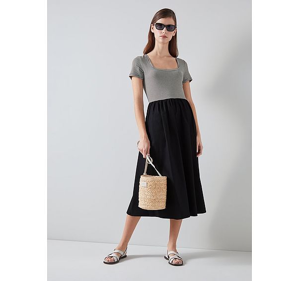 l.k. bennett Serina Black Dress with LENZING™ ECOVERO™ viscose