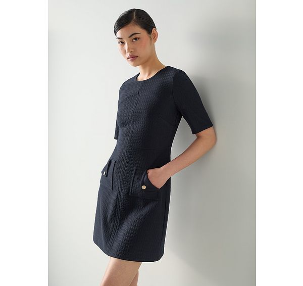 l.k. bennett Skyla Midnight Jersey A-Line Shift Dress