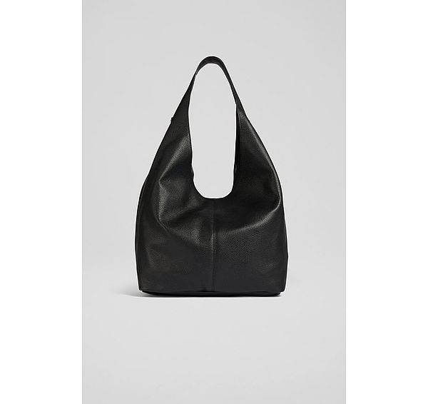 l.k. bennett Soula Black Leather Slouchy Shoulder Bag